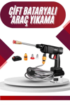 Oto Araba Yıkama Şarjlı Ve Yüksek Basınçlı Oto Yıkama Ve Sulama Tabancası