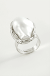 Oval İnci Metal Yüzük