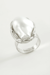 Oval İnci Metal Yüzük