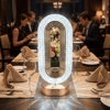 Oval Şeklinde Kristal Led Masa Lambası – Dokunmatik, 3 Renk Işık Modlu, Şarjlı Dekoratif Gece Lambası Bx40