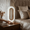 Oval Şeklinde Kristal Led Masa Lambası – Dokunmatik, 3 Renk Işık Modlu, Şarjlı Dekoratif Gece Lambası Bx40