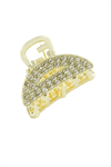 Oval Taşlı Minik Metal Mandal Toka 2 cm