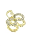 Oval Taşlı Minik Metal Mandal Toka 2,5 cm