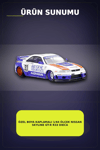 Özel Boya Kaplamalı 1/64 Ölçek Nissan Skyline GT-R R33 Diecast Model Araba BX-313372