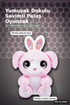 Parlak Gozlu Paskalya Pelus Oyuncak - 1 Adet Kucuk Kulahli Tavsan Hediyelik BX-313655