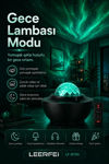 Parti Işığı Özellikli Galaksi Projeksiyon Lambası Kumandalı Gece Aydınlatması
