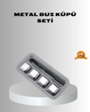 Paslanmaz Metal Buz Küpleri Seti Klipsli Sulandırmadan Soğutma Özellikli
