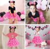 Pembe Fiyonklu Minnie Mouse Tacı Mini Kulak Bx40