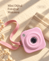 Pembe Renk 2,01 İnç Ekranlı Taşınabilir Mini Dijital Fotoğraf Makinesi