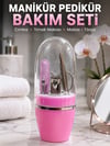 Pembe Tırnak Bakım Seti Cımbız Makas Tırnak Makası ve Törpü İçeren Kit