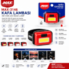 Pilli 3w Cob Led Kafa Lambası Fener 3-kademe Işık Ayarı- Flaşör 4.5v 120lümen Bx40