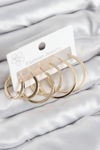 Pirinç Halka Model Gold Renk Kadın Set Küpe