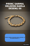 Pirinç Sarmal Helezon Damla Desenli 18 cm Kadın Bileklik - Tekli Paket BX-313613