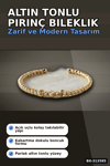 Pirinç Ton Dorika Model Kadın Bileklik - Tekli Paket Takı Aksesuar BX-313595