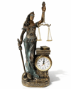 Polyester Saatli Adalet Figürü Alk4414