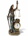 Polyester Saatli Adalet Figürü Alk4416