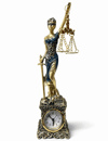 Polyester Saatli Adalet Figürü Alk4427