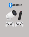 Portatif 4K Projeksiyon – 4.000 Uygulama, Kablosuz Yansıtma ve Bluetooth 5.0 Yeni Nesil