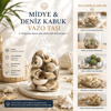 Poşetli Renkli Mix Midye - Deniz Kabuk Vazo Taşı Bx40