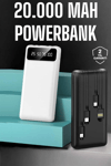 Powerbank 20.000 Mah Dijital Göstergeli LCD Ekran Uzun Pil Ömrü Yeni Nesil