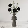 Premi̇um İskandi̇nav Rusti̇k Plasti̇k 3d Dekorati̇f Vazo Gri