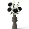 Premi̇um İskandi̇nav Rusti̇k Plasti̇k 3d Dekorati̇f Vazo Gri