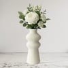 Premi̇um İskandi̇nav Rusti̇k Plasti̇k 3d Dekorati̇f Vazo Beyaz