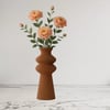 Premi̇um İskandi̇nav Rusti̇k Plasti̇k 3d Dekorati̇f Vazo Kahverengi