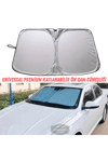 Premium Katlanır Oto Ön Arka Cam Güneşliği Metalize Isı Yalıtımlı Çantalı 150x70cm