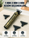 Profesyonel Saç ve Sakal Tıraş Makinesi 1500 mAh Bataryalı 1 2 3 mm Taraklı