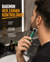 Profesyonel Şarjlı Tıraş Makinesi – 180 Dakika Kullanım, 2.5 Saat Hızlı Şarj, Evrensel USB Şarj Girişli