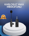 Profesyonel Ses Kayıt İçin Kablosuz Mini Yaka Mikrofonu