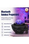 Projektör Özellikli Bluetooth Hoparlör ve RGB LED Işıklı Gece Lambası, Siyah Renk