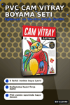 PVC Baski Desenli Cam Vitray Boyama Seti - 1 Adet Cocuk El Beceri Sanat Hediyesi BX-313646