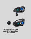 Q28 Bluetooth Kask Kulaklık 1080P Kamera Su Geçirmez Motosiklet Interkom Yeni Nesil