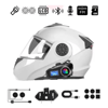 Q58 Motorsikletler İçin Fener Özellikli Sd Kart Bölümlü Lcd Ekranlı Kablosuz Bluetooth Kulaklıklı – Suya Dayanıklı Kask Kulaklığı Bx40