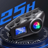 Q58 Motorsikletler İçin Fener Özellikli Sd Kart Bölümlü Lcd Ekranlı Kablosuz Bluetooth Kulaklıklı – Suya Dayanıklı Kask Kulaklığı Bx40