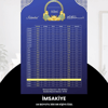 Ramazan İmsakiyesi - 300 Gr - A4 Boyut Kişiye Özel İsimli & Logolu 10 Adet Mor