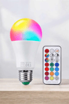 Renk Değiştirebilen RGB Işıklı Led Ampul A+Enerji 10 Watt Led Işık