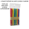 Renkli - 1000 Adet Ahşap Elişi - Dil Çubuk 15cm X 1.8cm Bx40