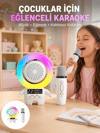 Renkli Işıklı Astronot Mini Bluetooth Speaker ve Karaoke Mikrofon