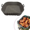 Renkli Isıya Dayanıklı Yıkanılabilir Silikon Fırın  Airfryer Kare Model Pişirme Matı 20 Cm Bx40