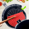 Renkli Isıya Dayanıklı Yıkanılabilir Silikon Fırın Ve Airfryer Yuvarlak Pişirme Matı 20 Cm Bx40