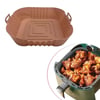 Renkli Isıya Dayanıklı Yıkanılabilir Silikon Fırın  Airfryer Kare Model Pişirme Matı 20 Cm Bx40