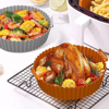 Renkli Isıya Dayanıklı Yıkanılabilir Silikon Fırın Ve Airfryer Yuvarlak Model Pişirme Matı 20 Cm Bx40