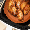 Renkli Isıya Dayanıklı Yıkanılabilir Silikon Fırın Ve Airfryer Yuvarlak Pişirme Matı 20 Cm Bx40