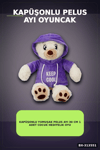 Renkli Kapüşonlu Sweatshirt Giyen 30 cm Peluş Ayı Oyuncak Hediyelik BX-313551