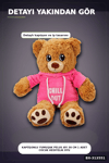Renkli Kapüşonlu Sweatshirt Giyen 30 cm Peluş Ayı Oyuncak Hediyelik BX-313551