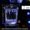 Renkli Led Parlayan Fiber Optik Glow Işıklı Bardak 5,5 X 5,5 Cm Bx40