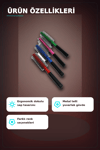 Renkli Plastik Saç Fırçası 23 cm - Ergonomik Saplı 1 Adet Günlük Kullanım BX-313447